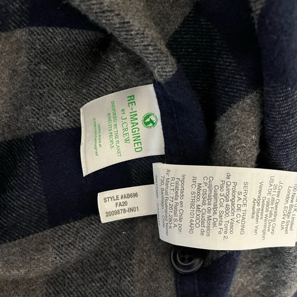 J. Crew Midweight Flannel Workshirt Large